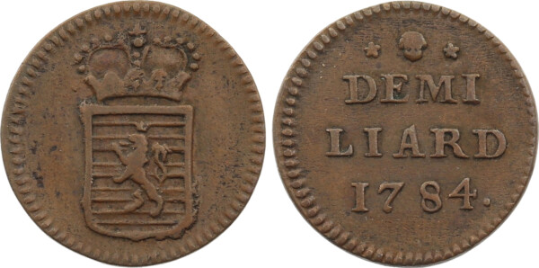 Josef II., 1765 - 1790 (měděné mince pro Lucembursko)